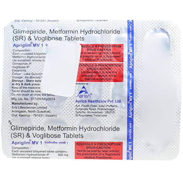 Apriglim MV 1 mg Tablet (15 Tab)