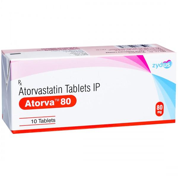 Atorva 80 mg Tablet (10 Tab)