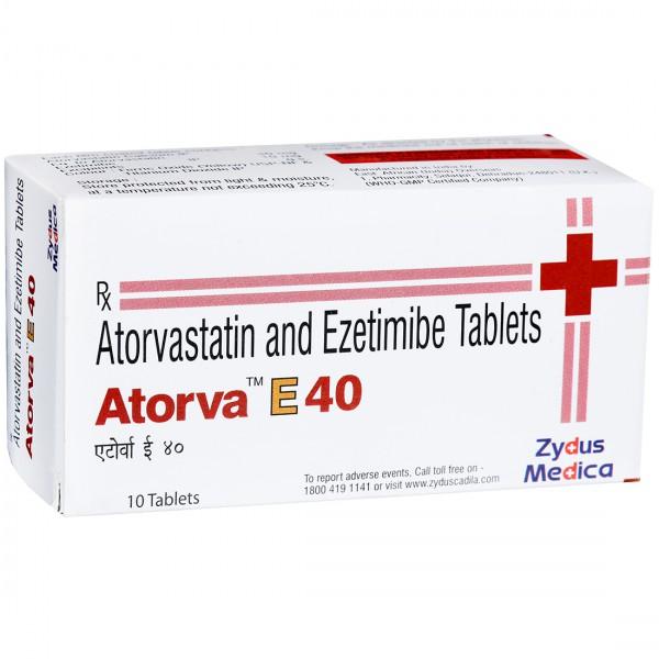 Atorva E 40 mg Tablet (10 Tab)