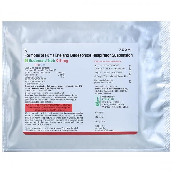 Budamate Neb 0.5 mg Respules (7 Respule)