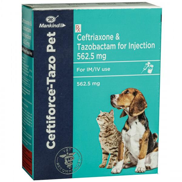 Ceftiforce Tazo Pet 562.5 mg Veterinary Injection (Vial)