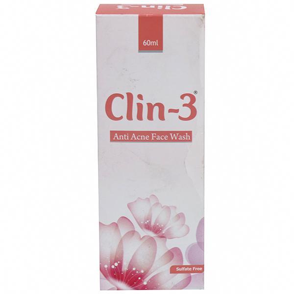 Clin 3 (Anti Acne) Face Wash 60 ml