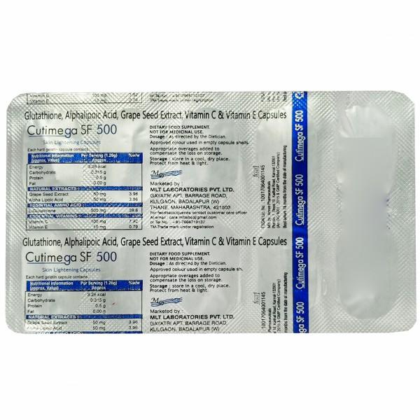 Cutimega SF 500 10 Capsules