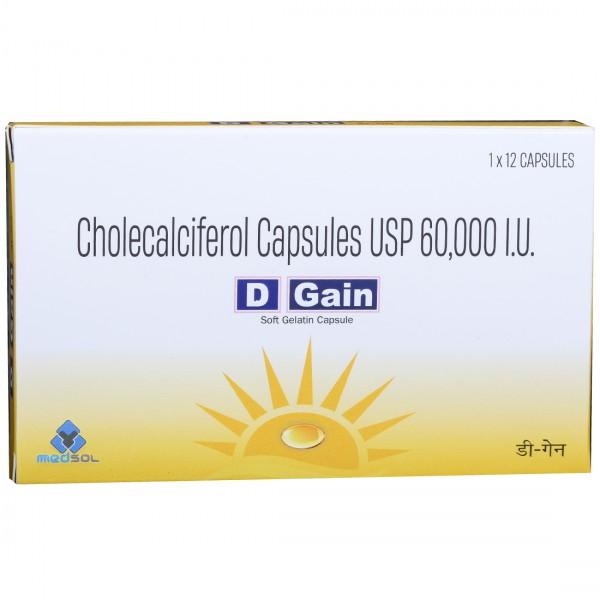 D Gain 60000 IU 12 Soft Gelatin Capsules