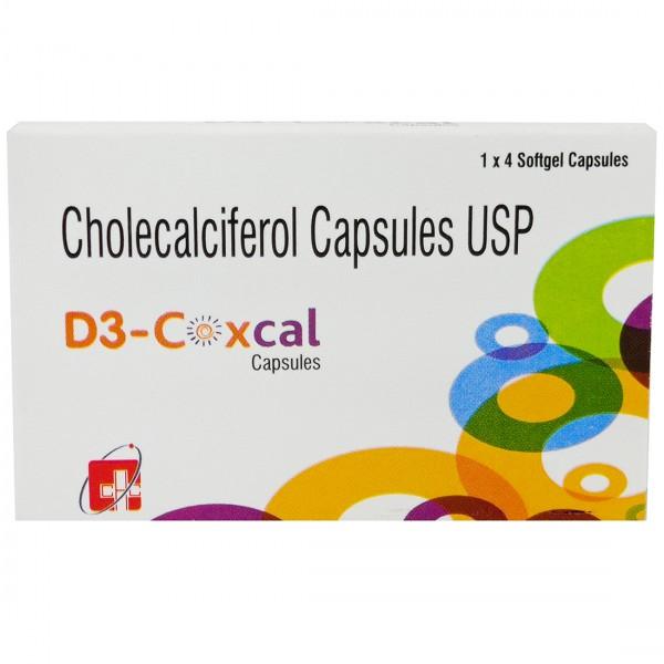 D3 Coxcal 60000 IU Softgel Capsule (4 Cap)