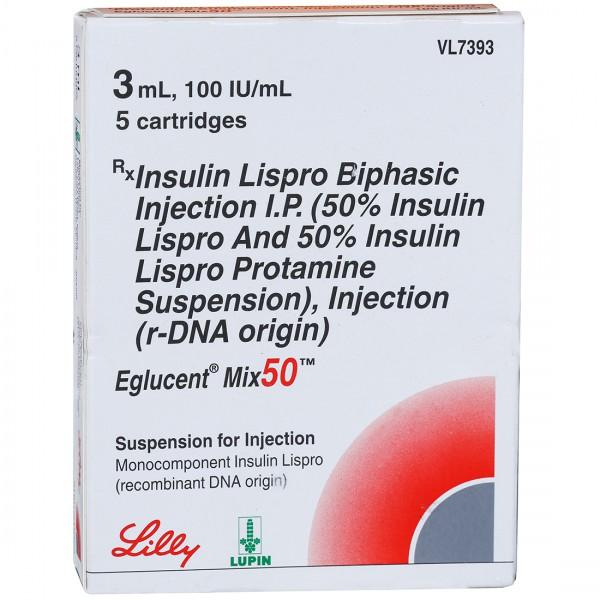 Eglucent Mix 50 100 Iu/ml 3 ml Cartridge (5 Cartridge)