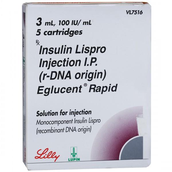 Eglucent Rapid 100 Iu/ml 3 ml Cartridge (5 Cartridge)