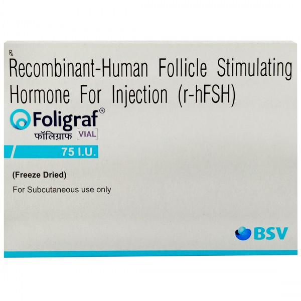 Foligraf 75 I.U. Injection (Vial)