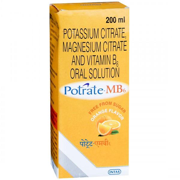 Potrate MB6 Sugar Free Orange Flavour Solution 200 ml