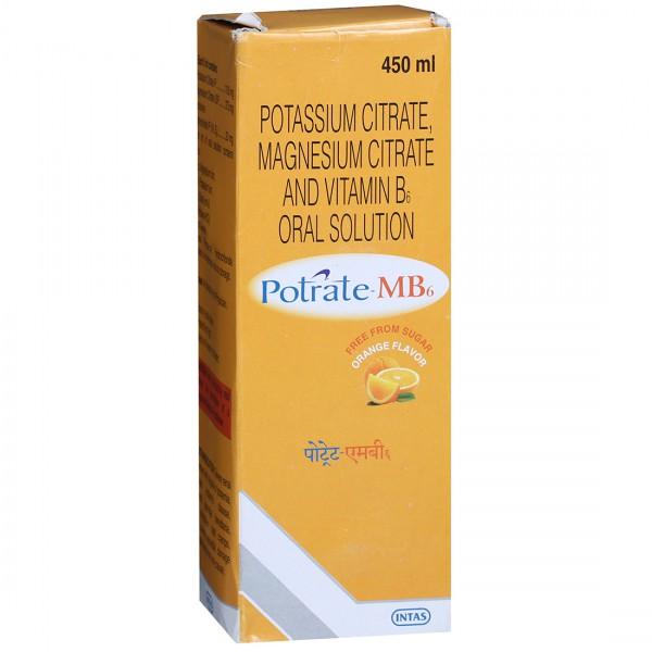 Potrate MB6 Sugar Free Orange Flavour Solution 450 ml