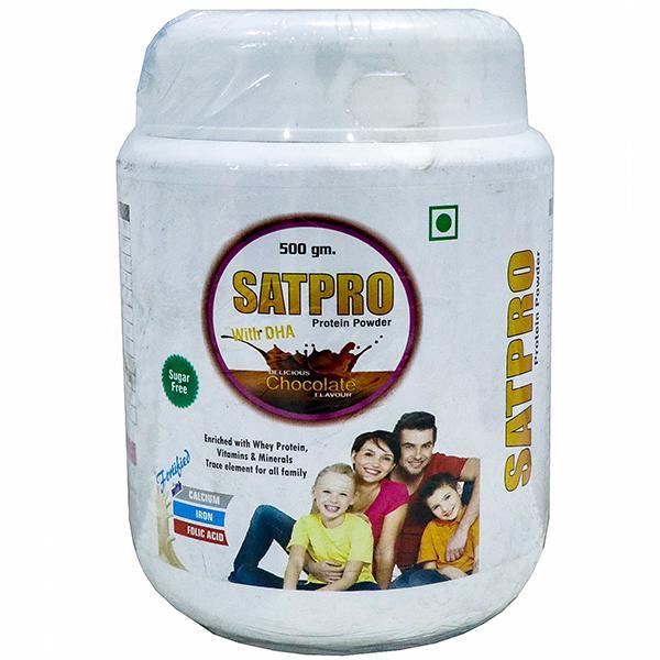 Satpro (With Dha) Sugar Free Chocolate Flavour Protein Powder 500 g