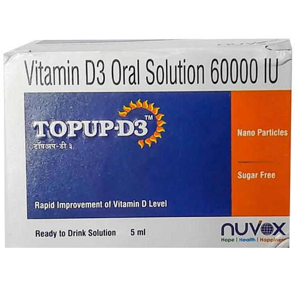 Topup D3 (Sugar Free) 60000 IU Oral Solution 5 ml