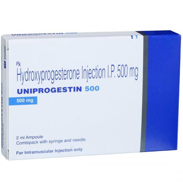 Uniprogestin 500 mg Injection 2 ml