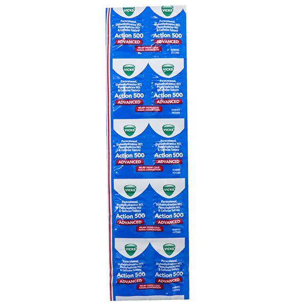 Vicks Action Advanced 500 mg Tablet (10 Tab)