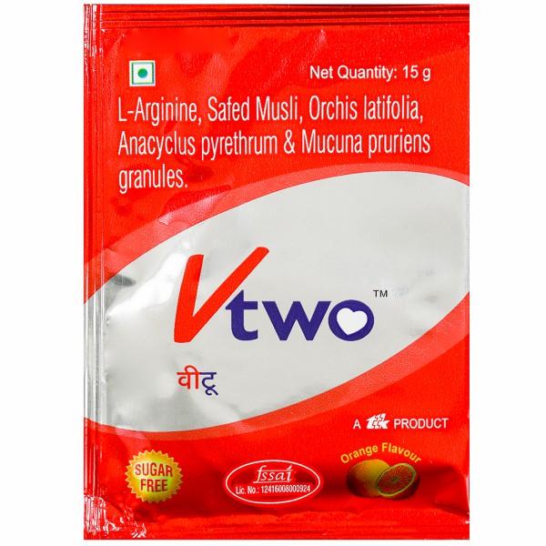 Vtwo (Orange Flavour) Sugar Free Sachets 15 g