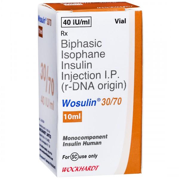 Wosulin 30/70 Injection 40IU 10ml (Vial)