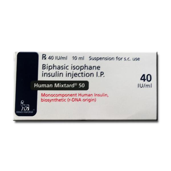Human Mixtard 50/50 Injection 40 IU 10ml (Vial)
