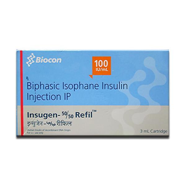 Insugen Refil 50/50 Inj 100 Iu/ml 3 ML Cart (5 Pcs)