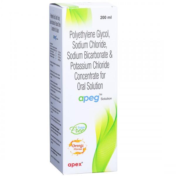 Apeg Sugar Free Orange Flavour Oral Solution 200 ml