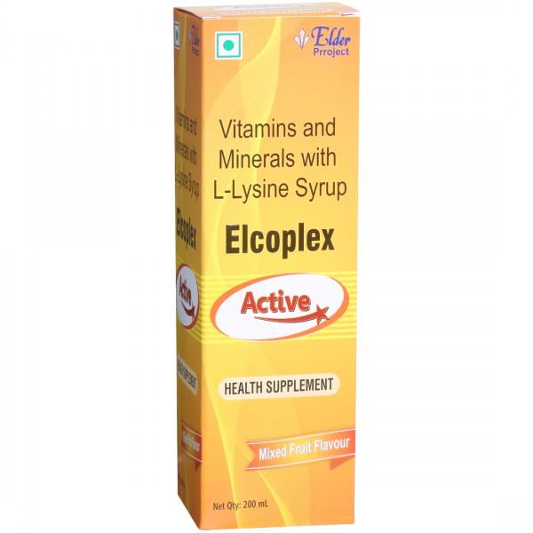 Elcoplex Active Mixed Fruit Flavour Syrup 200 ml